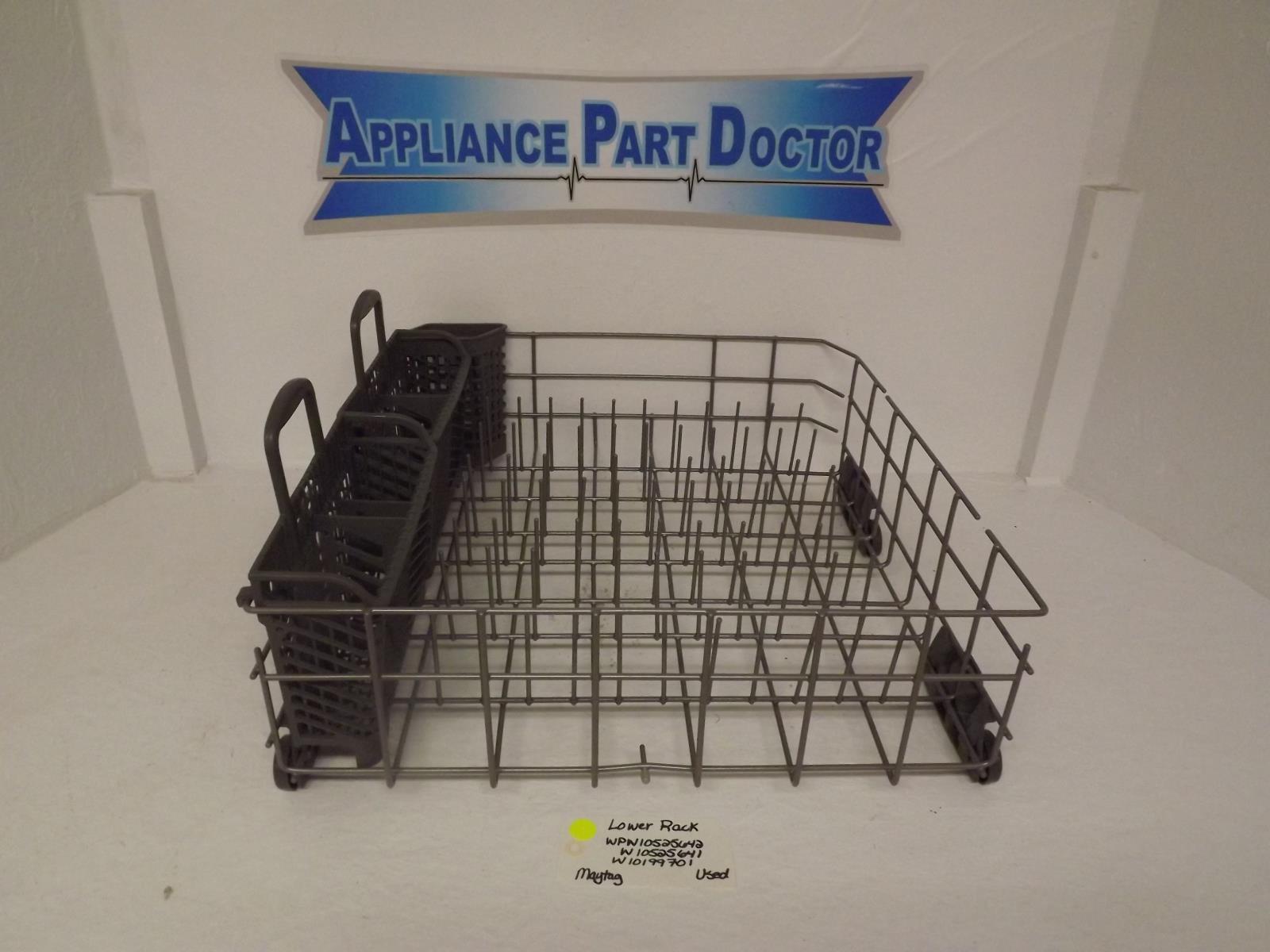 Maytag Dishwasher WPW10525642 W10525641 W10199701 Lower Rack Used Maytag Dishwasher WPW10525642 W10525641 W10199701 Lower Rack Used